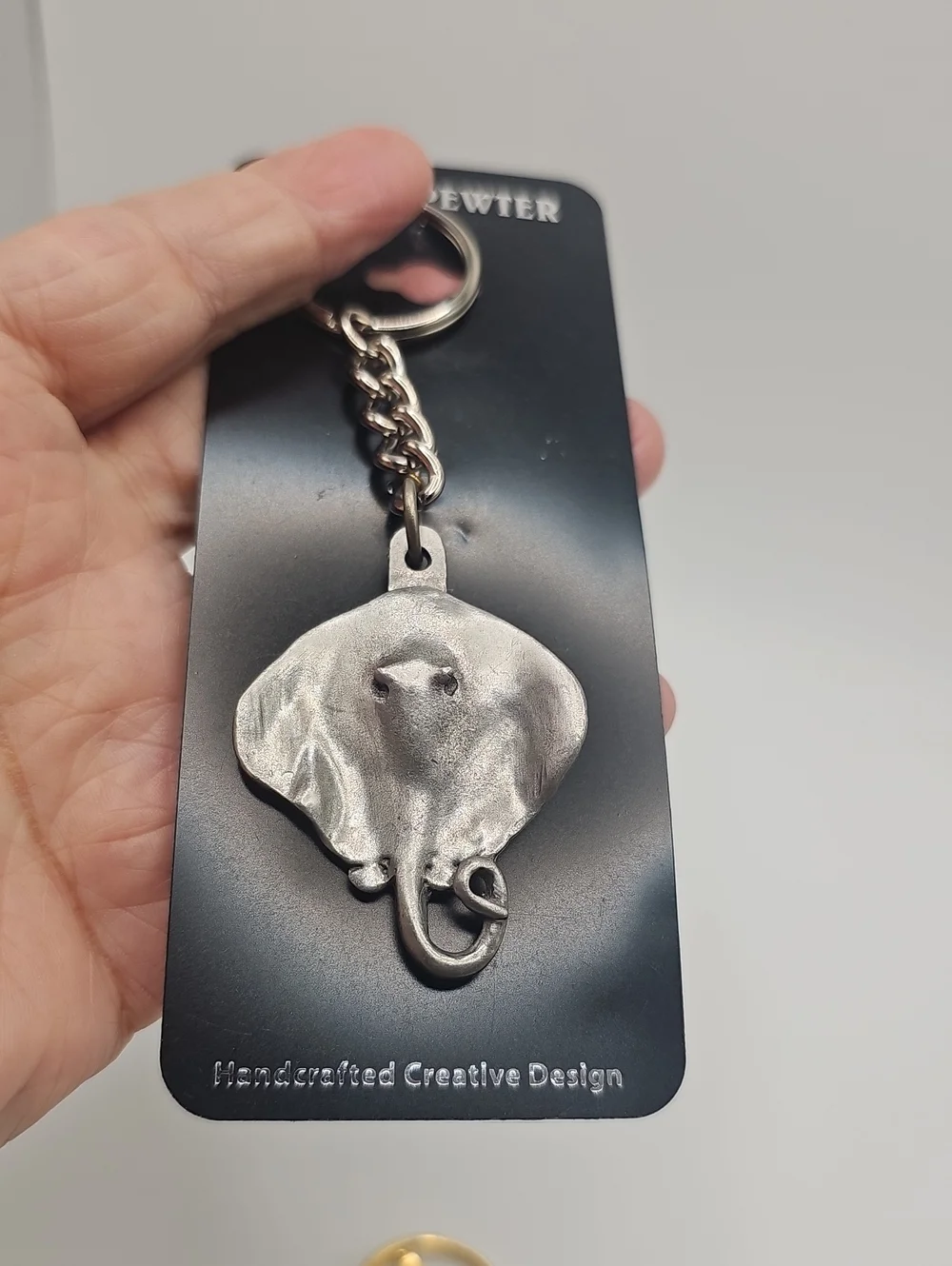Silver Stingray Keychain - Handcrafted Dalphin Key Chain .both New Gift